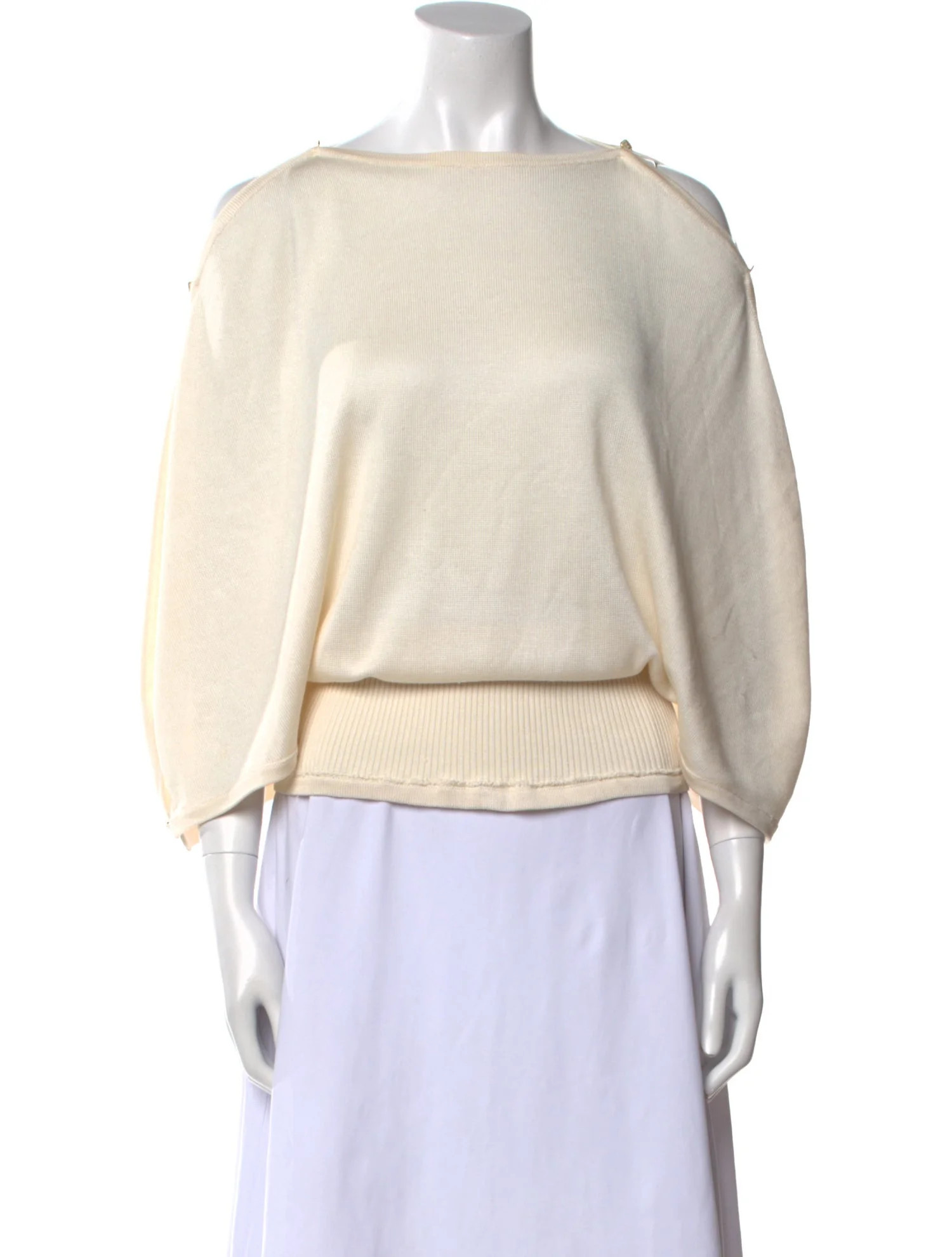 Silk Bateau Neckline Crop Top | The RealReal