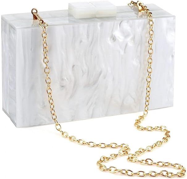 Acrylic Clutch and Purse for Women Box Handbag Evening Bag Shoulder Crossbody Bag for Wedding Par... | Amazon (US)