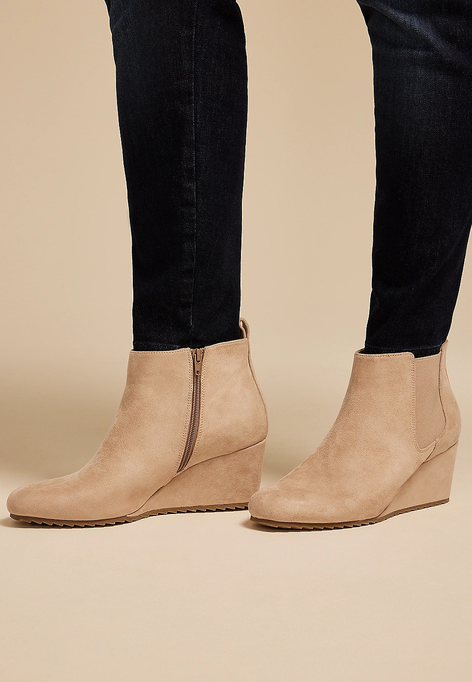 SuperCush Robyn Faux Suede Wedge Boot | Maurices
