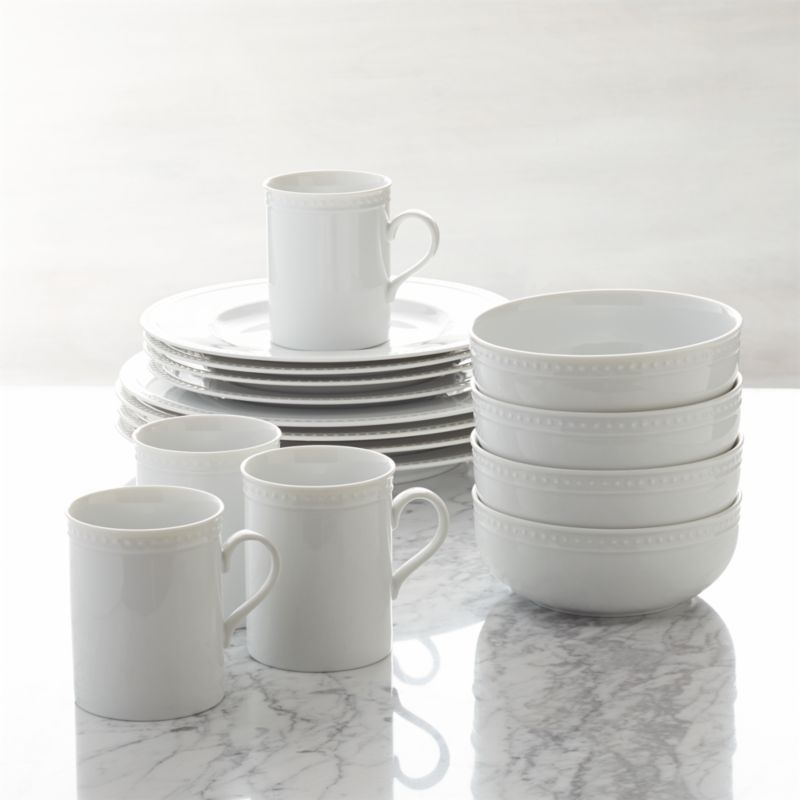 Staccato 16-Piece Dinnerware Set + Reviews | Crate and Barrel | Crate & Barrel