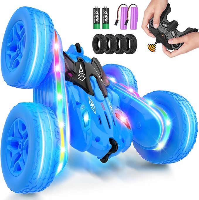 Jimdella Remote Control Car,RC Cars with Sides Light Strip and Headlights,Double Sided 360 Flips ... | Amazon (US)