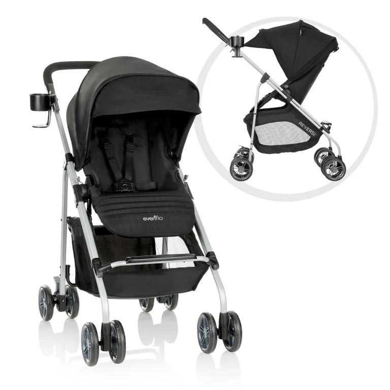 Evenflo Reversi Lightweight Reversible Stroller (Altair Black), Unisex | Walmart (US)