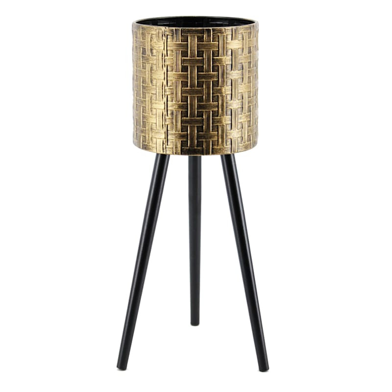 Bronze Metal Bamboo Planter Stand, Medium | At Home