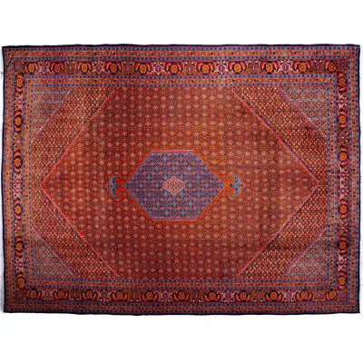 Bercher One-of-a-Kind 9'10" x 13'7" 1970s Area Rug in Red/Blue | Wayfair North America