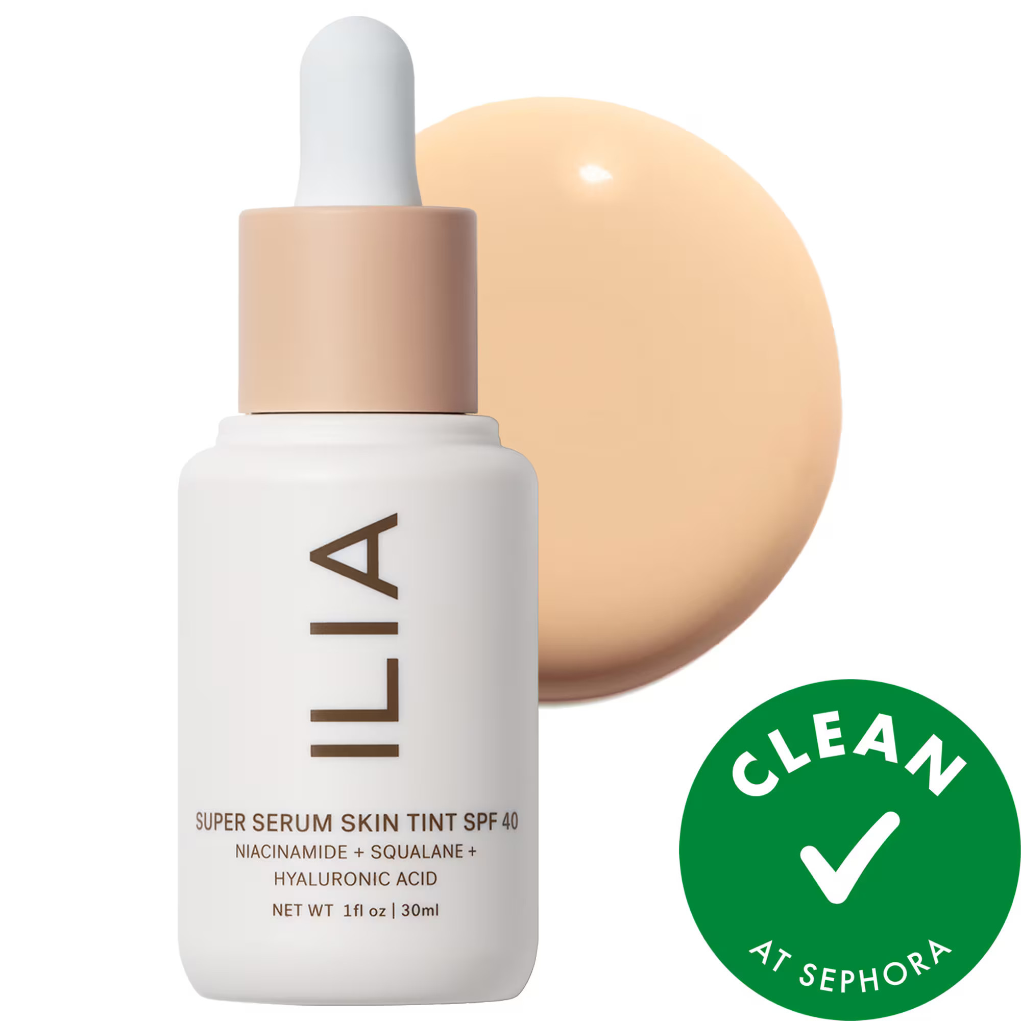 ILIA Super Serum Skin Tint SPF 40 Skincare Foundation Balos ST3 1 oz / 30 mL | Sephora (US)