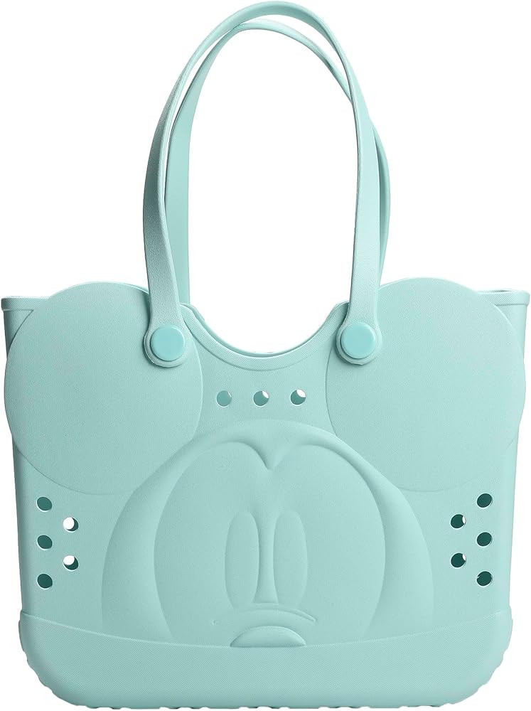 Disney Mickey Mouse 3D Character Face Green 16.5" EVA Molded Tote | Amazon (US)