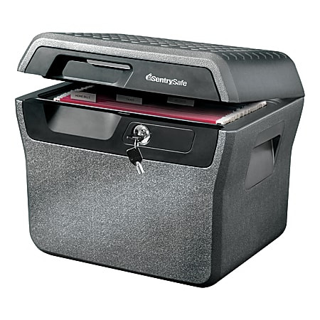 Sentry Safe Waterproof Fire Resistant File Holder 44 Lb 0.66 Cu Ft Capacity Charcoal Gray - Offic... | Office Depot and OfficeMax 