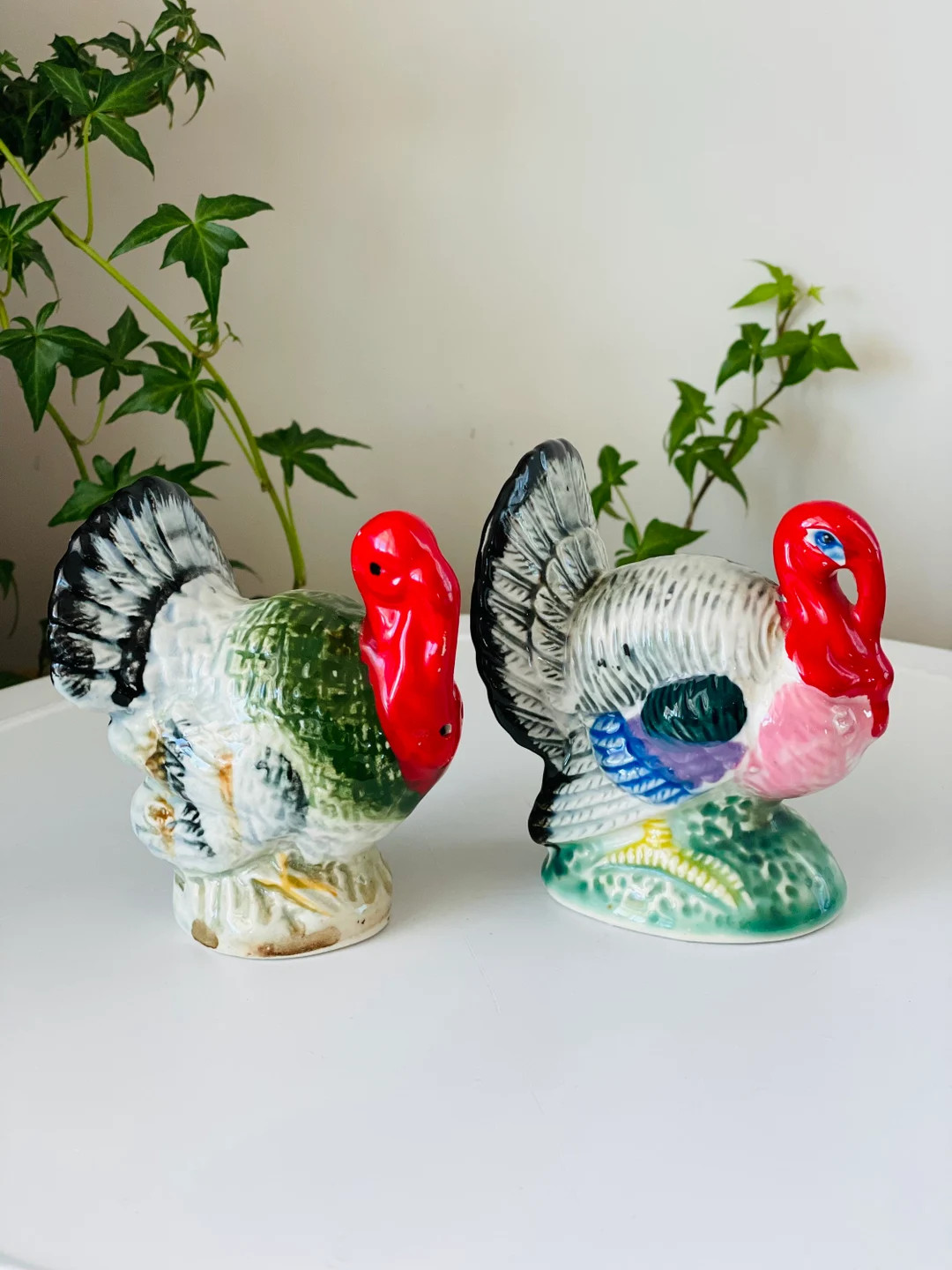 2 Vintage Ceramic Mid Century Tom Turkey Shakers Collectible - Etsy | Etsy (US)