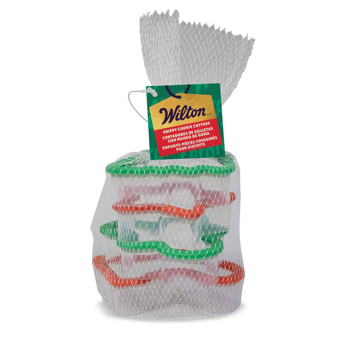 Wilton 4ct Grippy Bagged Cookie Cutter Set: Polypropylene, Hand Wash, Green & Red, 4 Pieces | Target