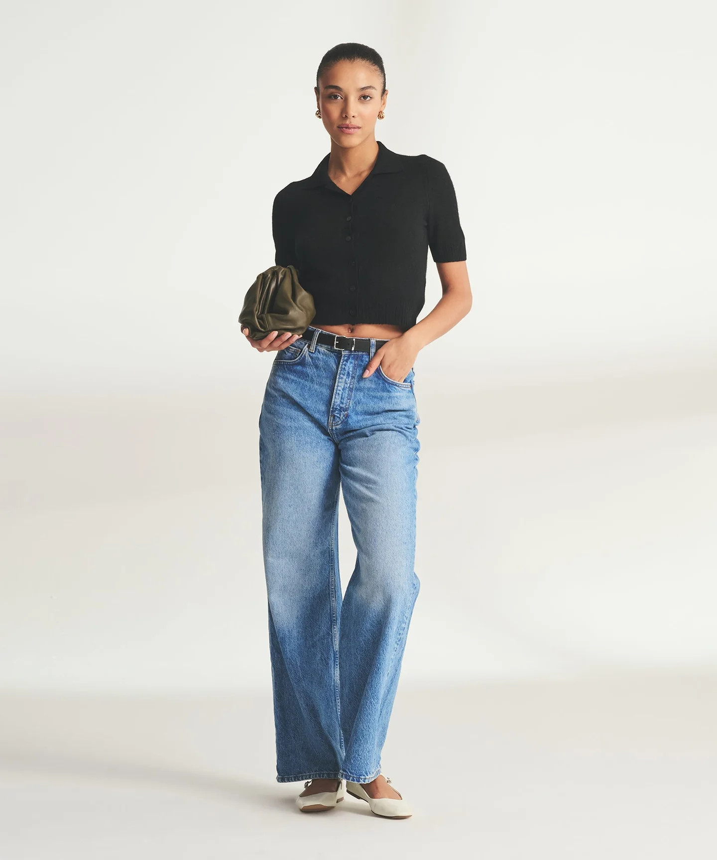Featherweight Cashmere Short Sleeve Cardigan | NAADAM