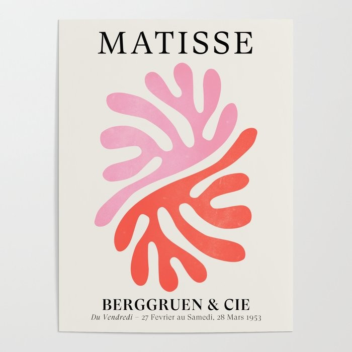 Star Leaves: Matisse Color Series | Mid-Century Edition Poster by ayeyokp | Society6