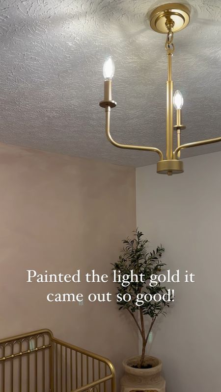 I found the perfect small chandelier for the nursery except it only came in black and silver so I painted it gold and it came out so good! This light was so inexpensive that it was a no brainer to purchase!


Nursery ideas. Nursery decor. Nursery lighting. Modern nursery 

#LTKVideo #LTKbaby #LTKhome