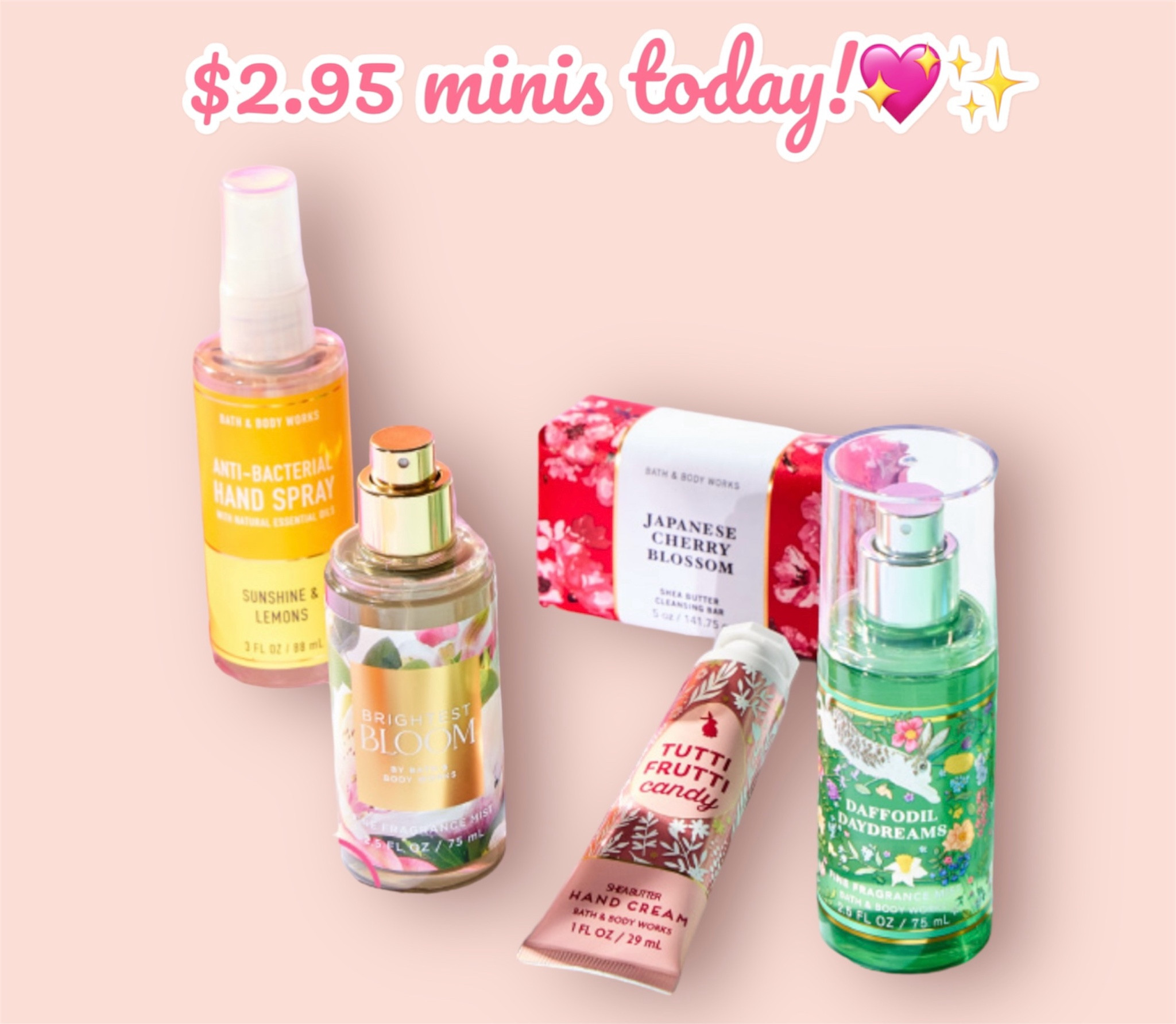 $2.95 minis at bath & body works today! Shop the sale💖✨

#LTKtravel #LTKbeauty #LTKsalealert