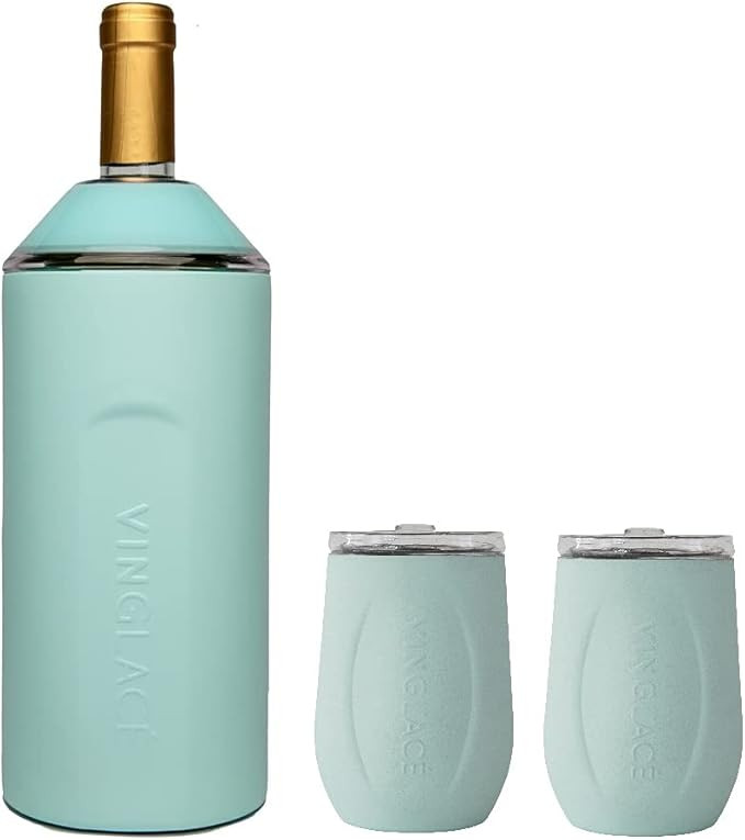 Vinglacé Gift Set - Wine Chiller with 2 Stemless Wine Tumblers - Unique Gift Ideas for Wine and ... | Amazon (US)