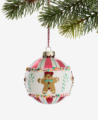 Holiday Lane Gingerbread Village Glass Ball Ornament, Macy's Exclusive - Macy's | Macy's