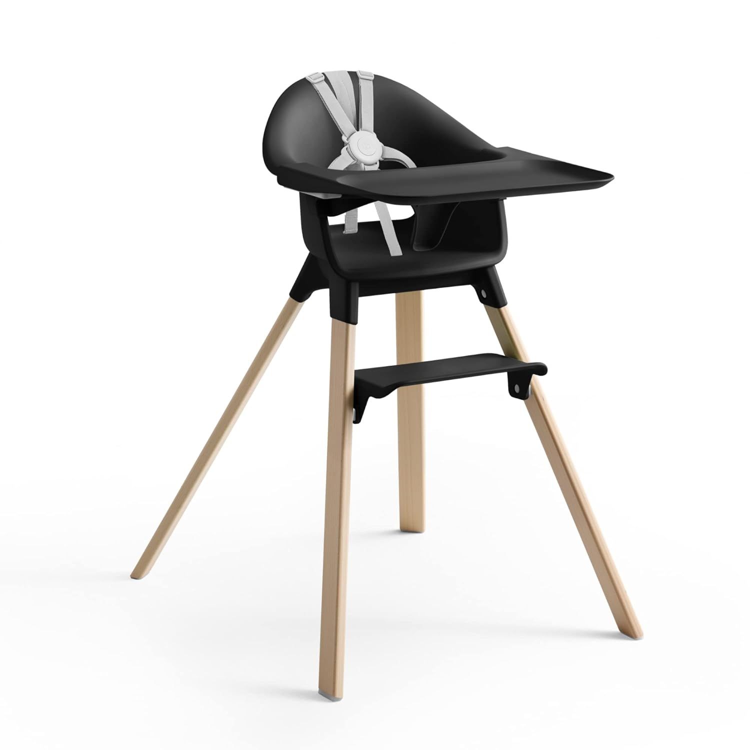 Stokke Clikk High Chair, Black Natural - All-in-One High Chair with Tray + Harness - Light, Durab... | Amazon (US)
