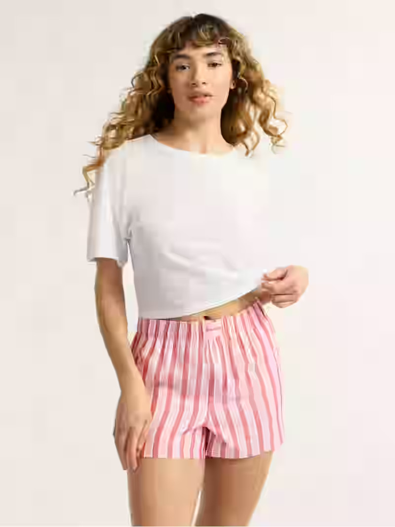 Joyspun Women's Woven Pajama Boxer Shorts, 3'' Inseam, Sizes XS-3X | Walmart (US)