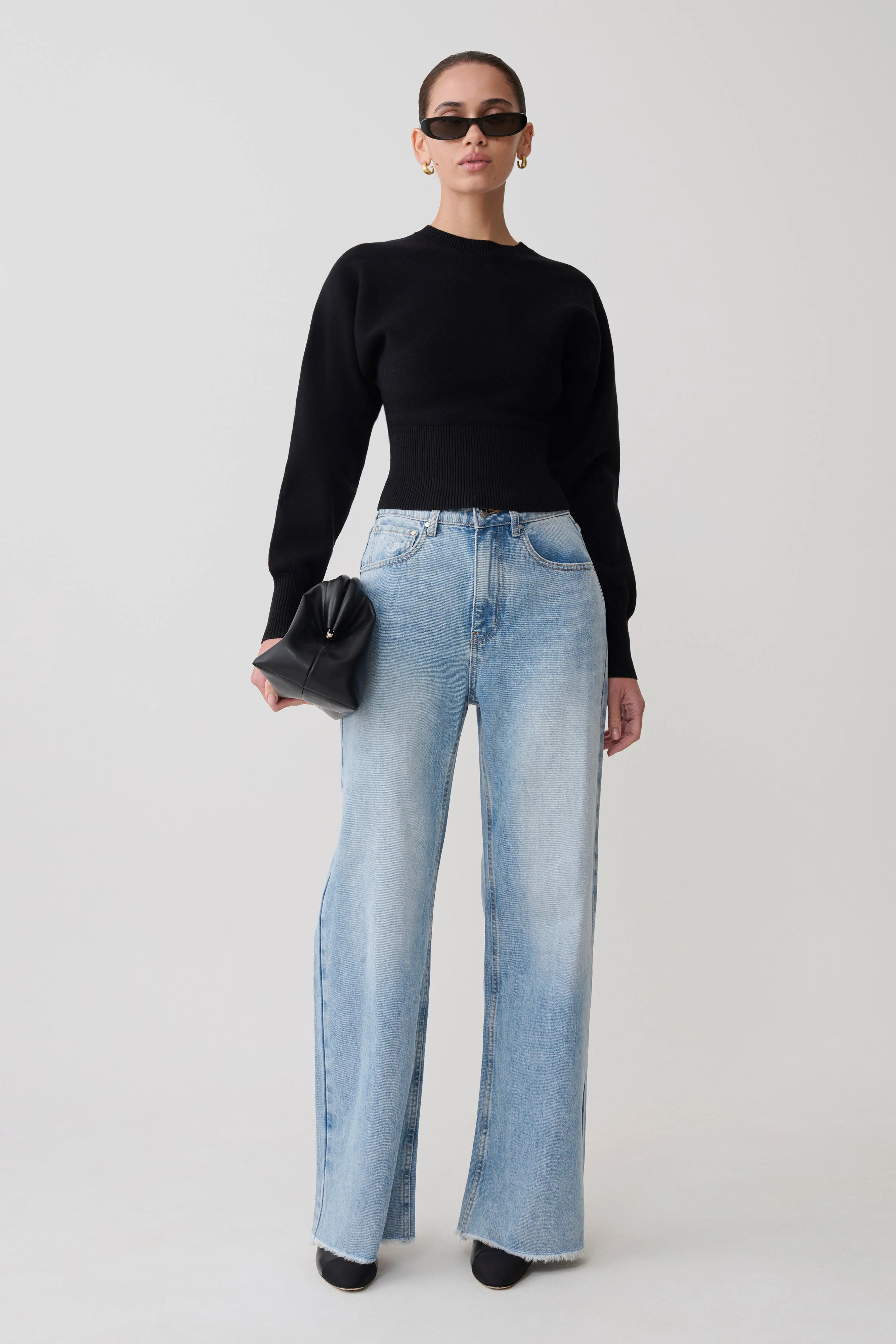 Ciaralee Cinched Waist Jumper - Black | MESHKI US