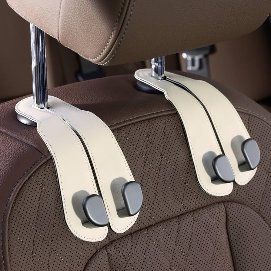 CoBak Headrest Hooks for Car - Universal Premium Stitched Leather and Aluminum-Magnesium Alloy Do... | Amazon (US)
