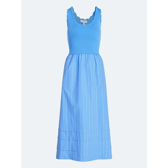 Free Assembly Women's and Women's Plus U-Neck Mixy Dress, Sizes XS-4X | Walmart (US)