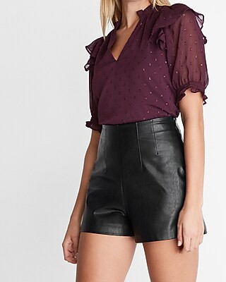 Ruffle Puff Sleeve Top | Express