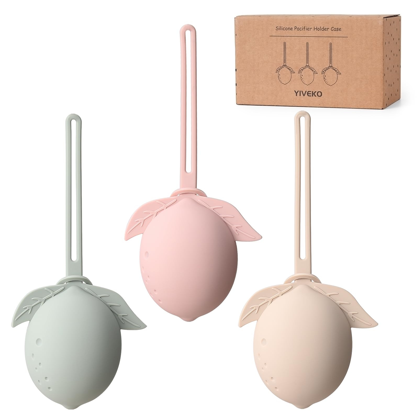 Silicone Pacifier Holder Case Binky Holder Silicone Baby Silicone Pacifier Case for Boys Girls Po... | Amazon (US)