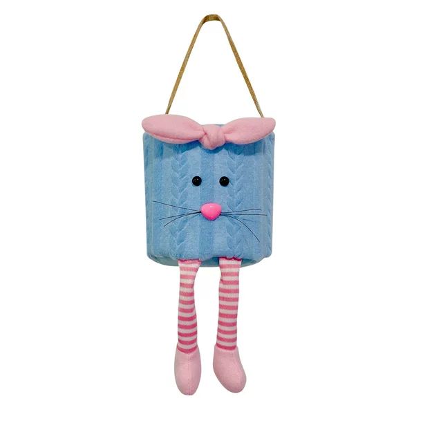 Non-Woven Easter Basket Decoration Rabbit Bow Storage Basket Portable Bucket - Walmart.com | Walmart (US)