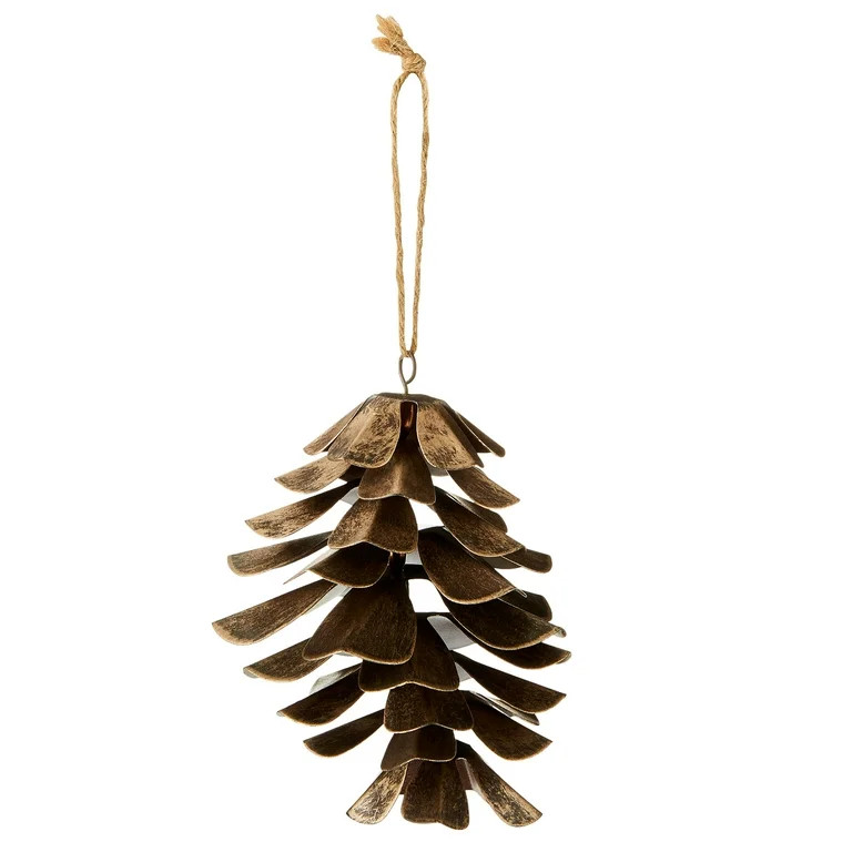 Brown Metal Pinecone Christmas Ornament, 4", by Holiday Time | Walmart (US)