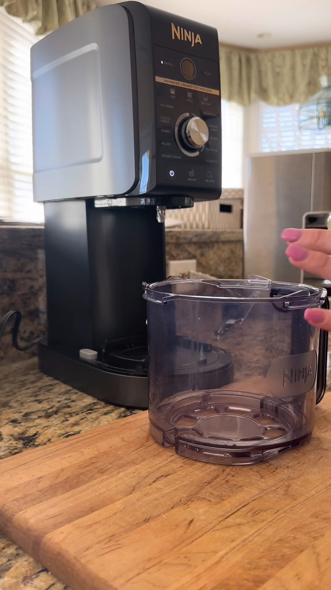 Trying the #NinjaCreami for the first time! We made chocolate covered strawberry frozen yogurt and I just have to say.. slightly obsessed! I can’t wait to use this through the spring/summer! 

#LTKover40 #LTKhome #LTKVideo