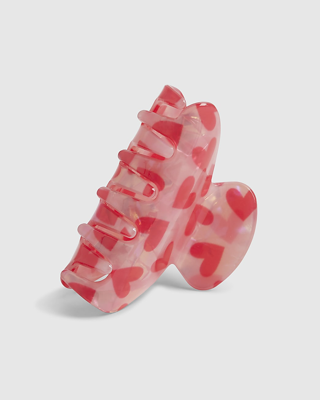 Girls Pink Heart Claw Hair Clip | River Island UK & IE