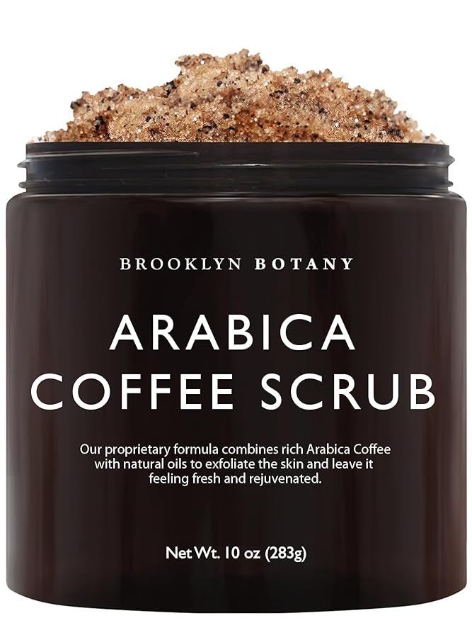 Brooklyn Botany Dead Sea Salt and Arabica Coffee Body Scrub 10 oz - Moisturizing and Exfoliating ... | Amazon (US)