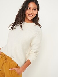 Cozy Oversized Crew-Neck Sweater for Women | Old Navy (US)