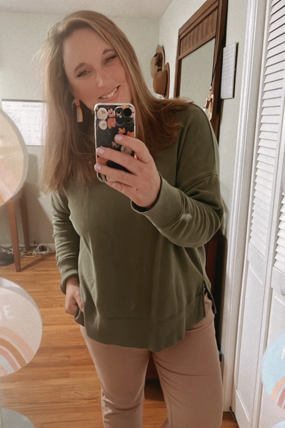 feeling green☘️
I am loving these sweaters from Walmart, I have it in multiple colors and these slacks are perfect! 

#LTKover40 #LTKhome