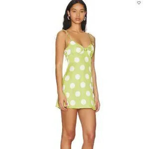 NWT For Love & Lemons Adira Mini Dress in Green size large | Poshmark