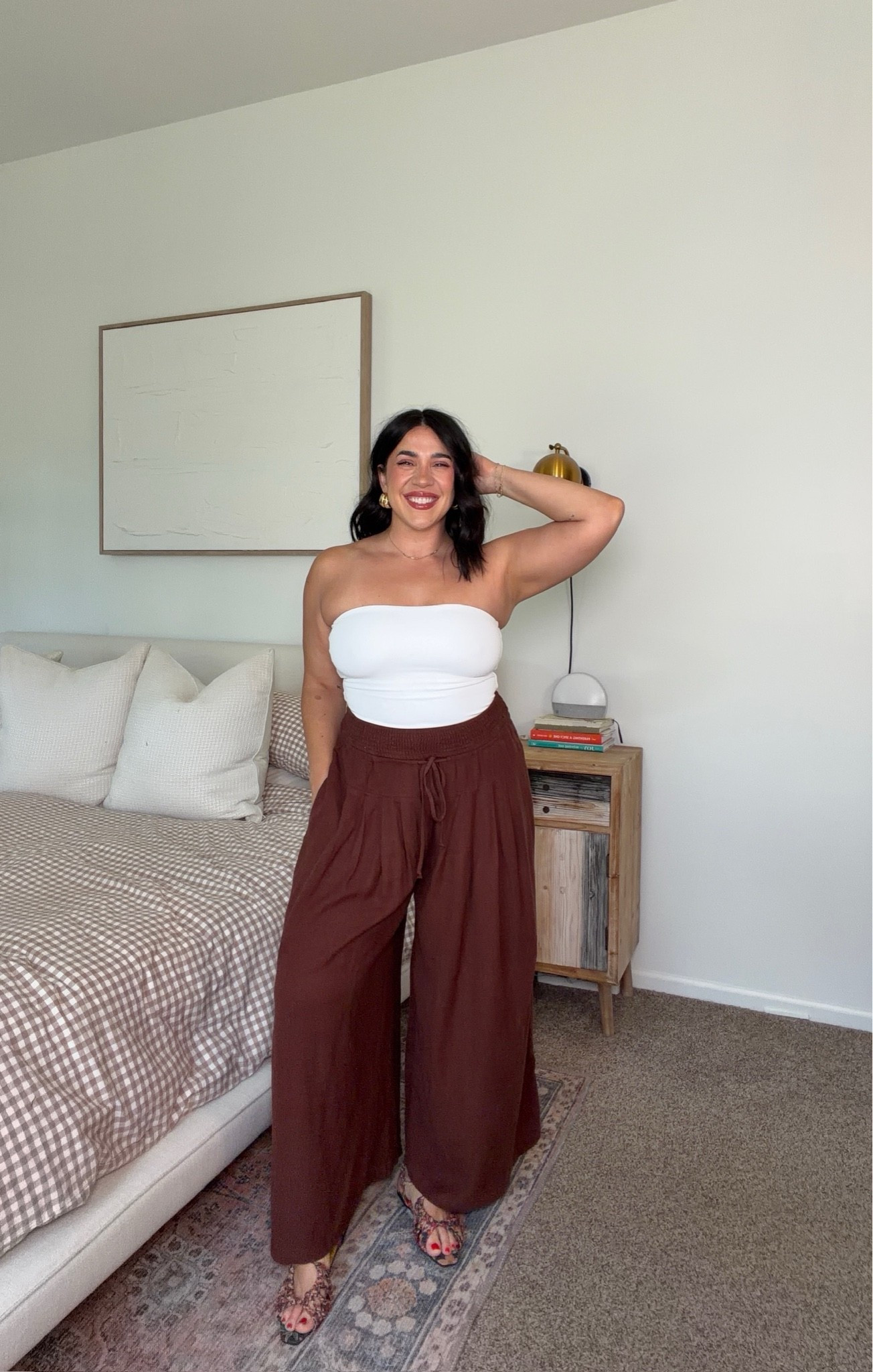 The cutest spring boho outfit! Pants are L from FP set, could probably do a M!

#LTKSeasonal #LTKMidsize #LTKootd