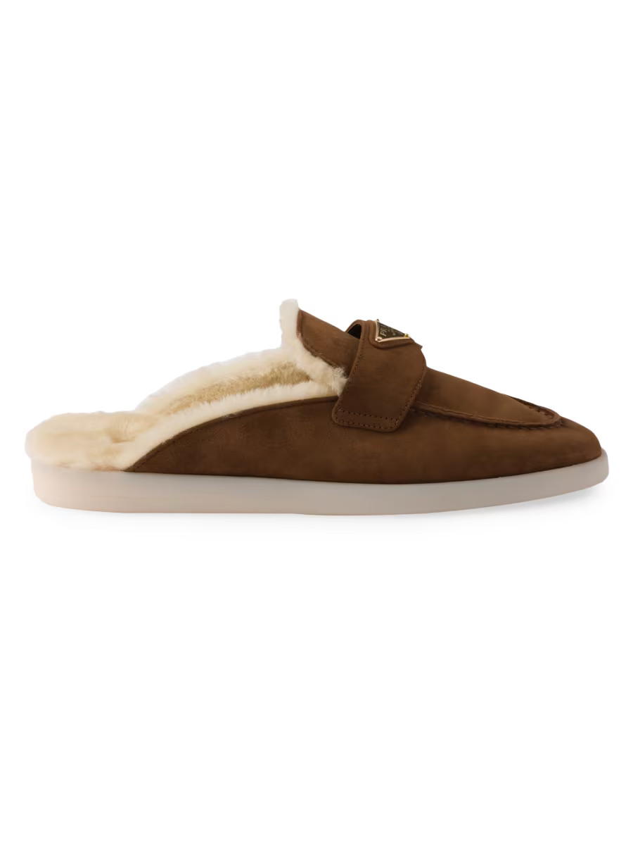 Suede and Shearling Slippers | Saks Fifth Avenue