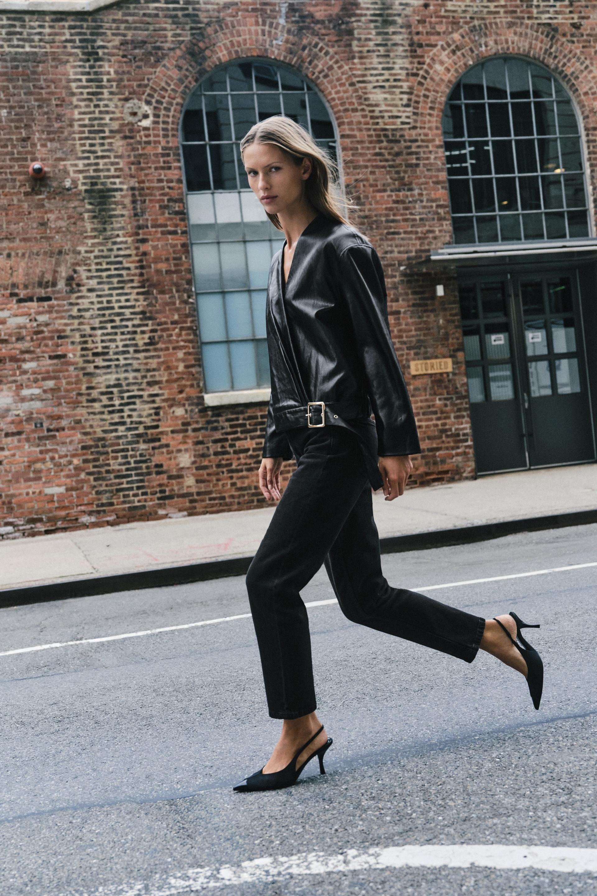 Zara - Slingback Heels - Black - 6½ - Woman | Zara US
