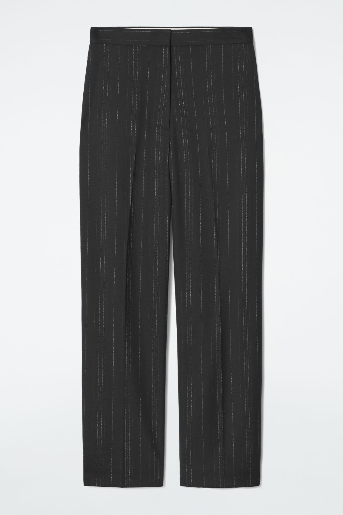 RELAXED PINSTRIPED BARREL-LEG TROUSERS | COS UK