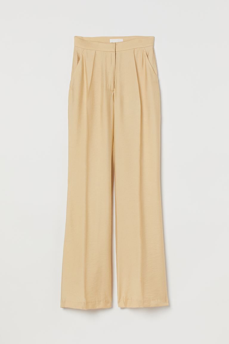 Wide-leg Creased Pants | H&M (US)