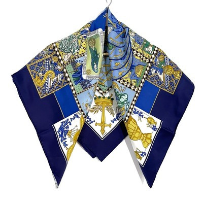 Auth HERMES Carre 90 - Navy Green Multi Silk Scarf  | eBay | eBay US