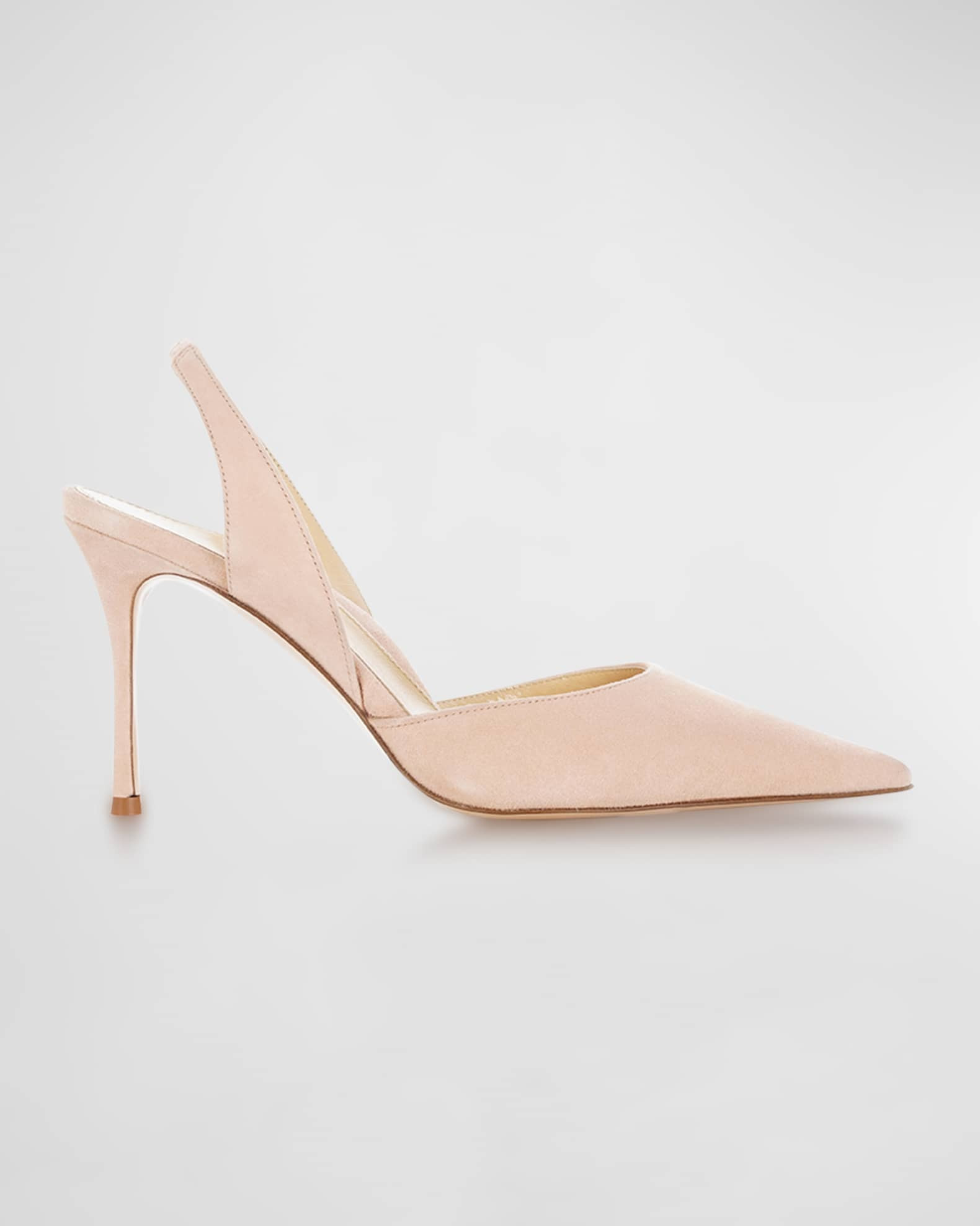 Marion Parke Eleanor 85 Suede Slingback Pumps | Neiman Marcus