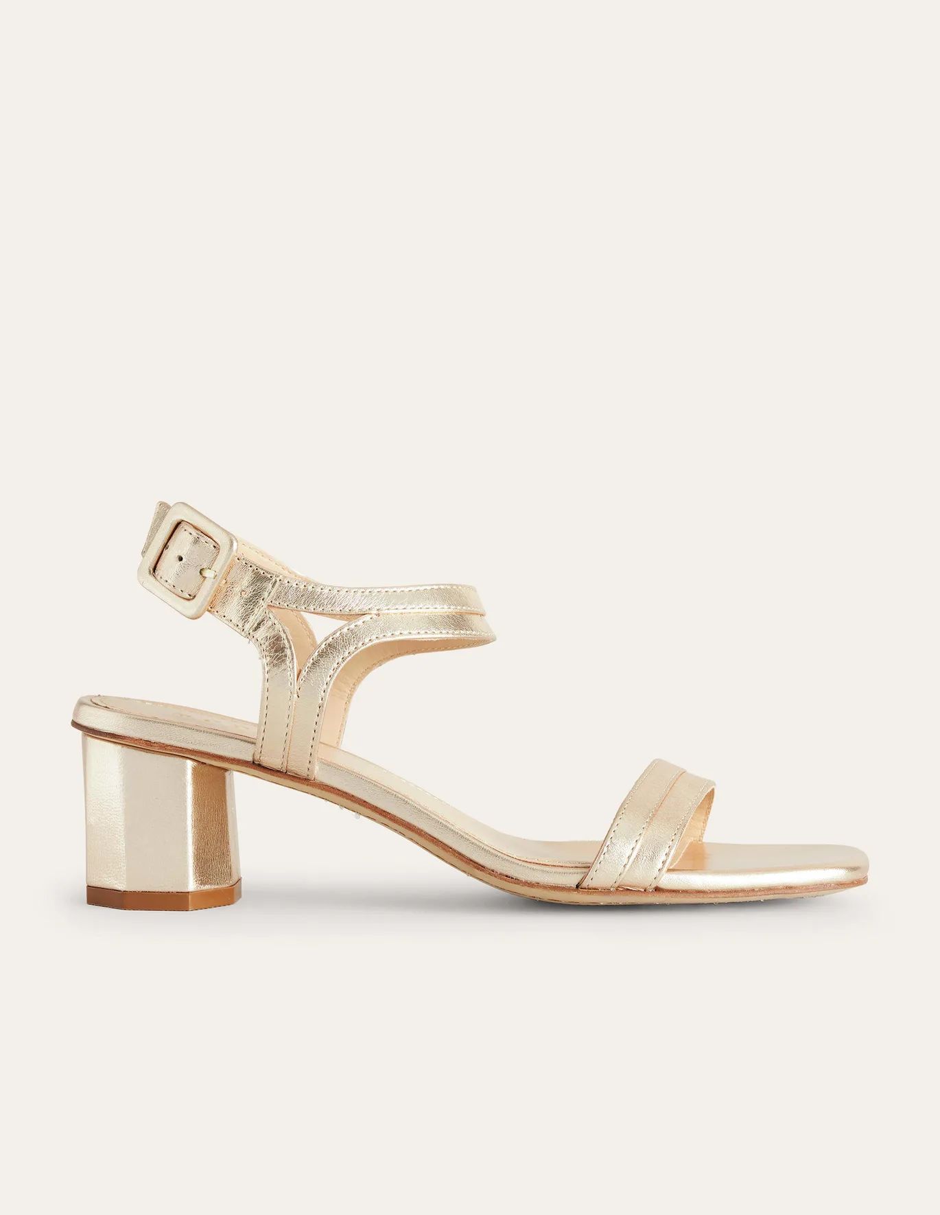 Block-Heel Sandals - Gold | Boden (US)