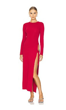 SIMONMILLER Junjo Long Sleeve Knit Dress in Sangria from Revolve.com | Revolve Clothing (Global)