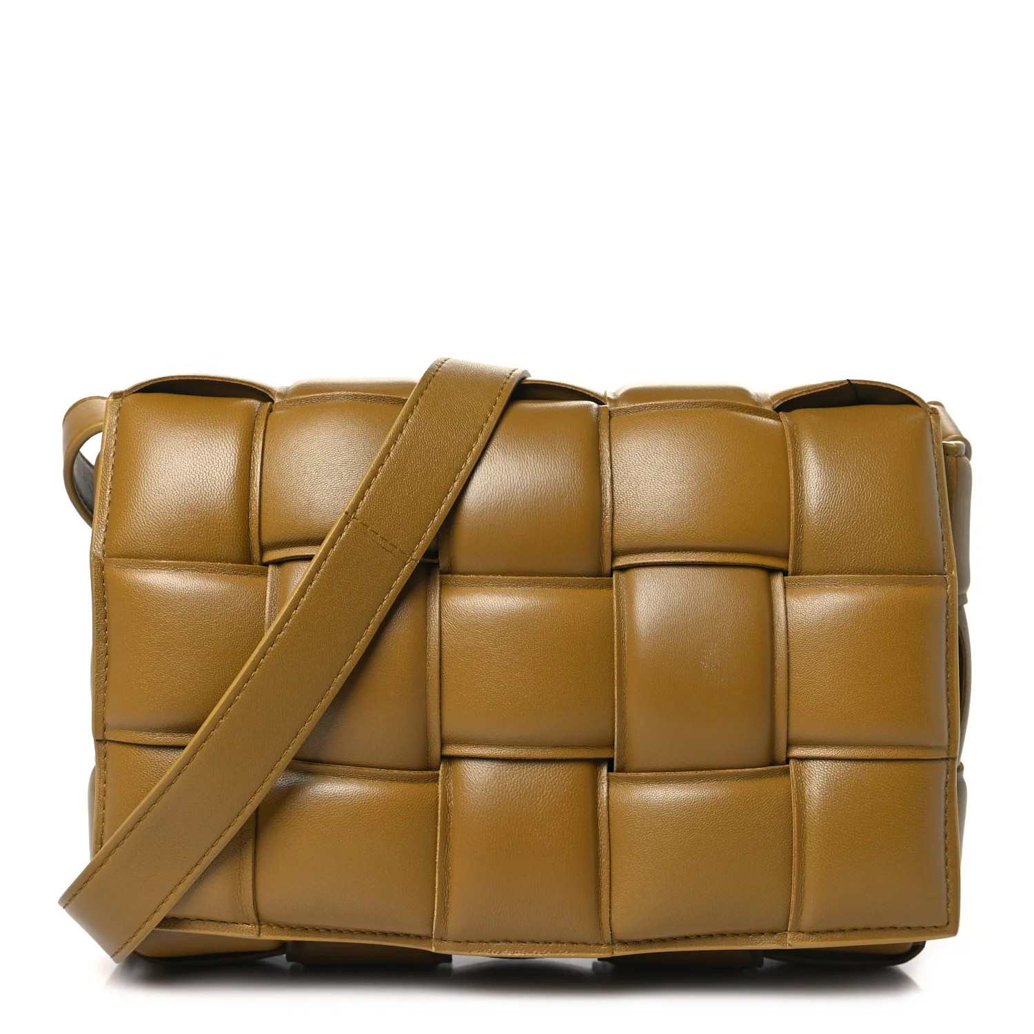 Nappa Maxi Intreccio Padded Cassette Crossbody Bag Acorn | FASHIONPHILE (US)