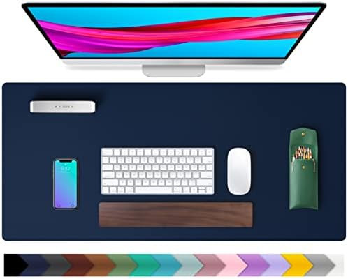 Amazon.com : Leather Desk Pad Protector,Mouse Pad,Office Desk Mat,Non-Slip PU Leather Desk Blotte... | Amazon (US)