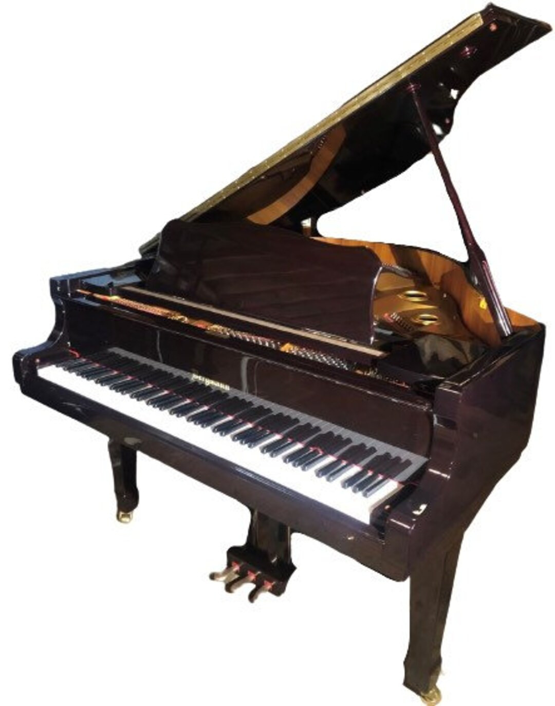 2001 Baby Grand Piano, Dark Burgandy High Gloss Finish, Pristine | Etsy (US)