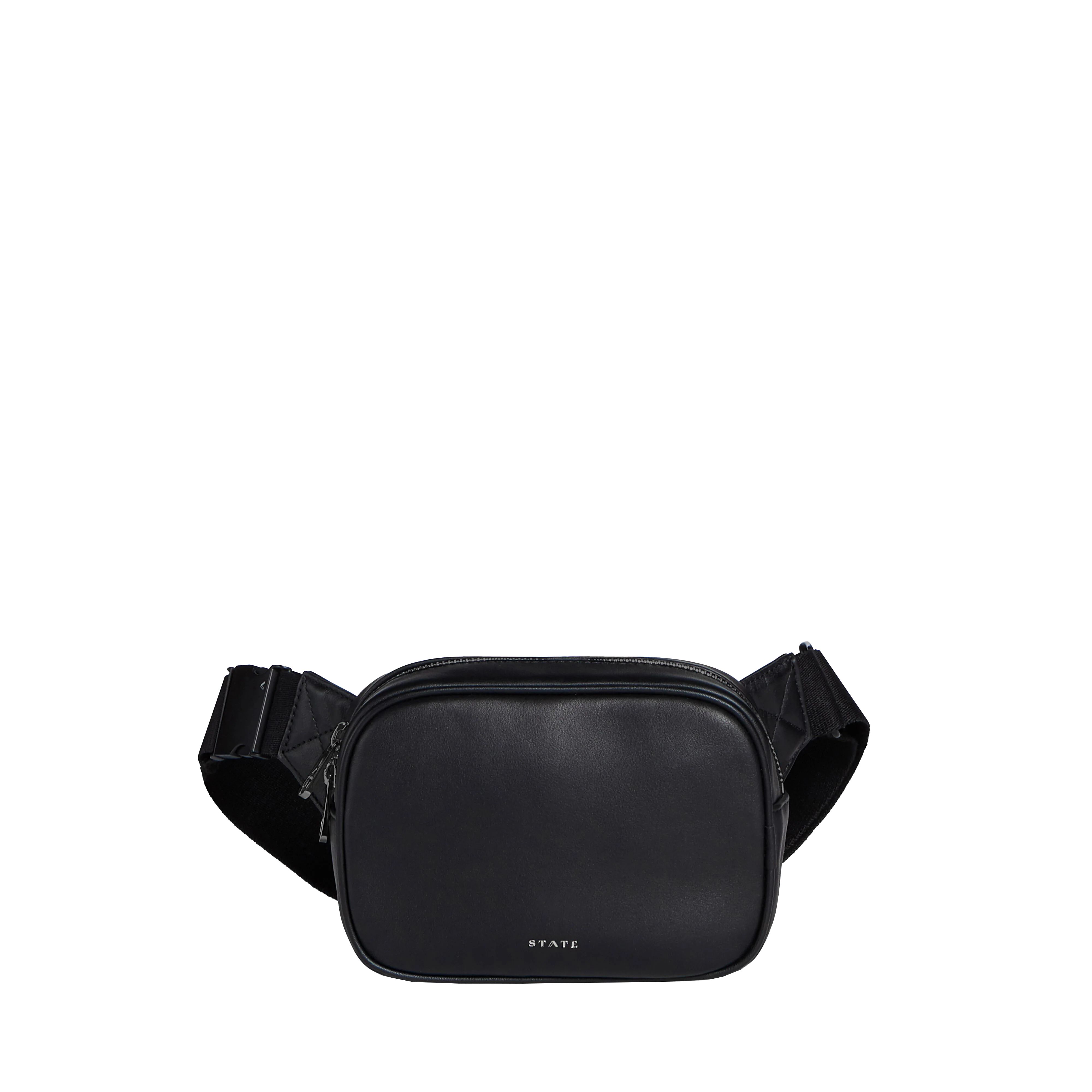 Bennett Fanny Pack Smooth Leather Black | STATE Bags