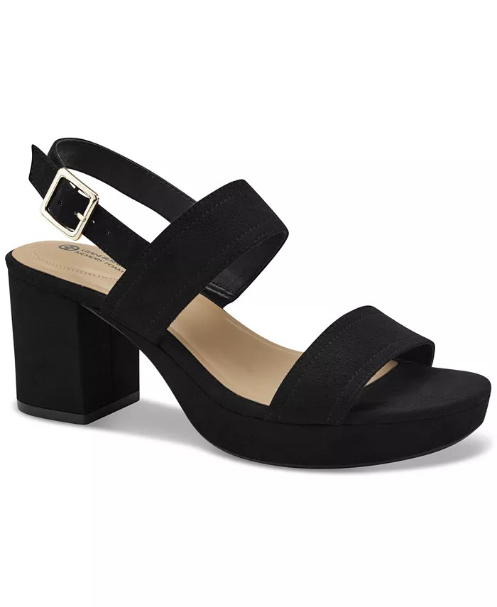 Women's Astridd Memory Foam Double Band Block Heel Sandals, Created for Macy's | Macy's