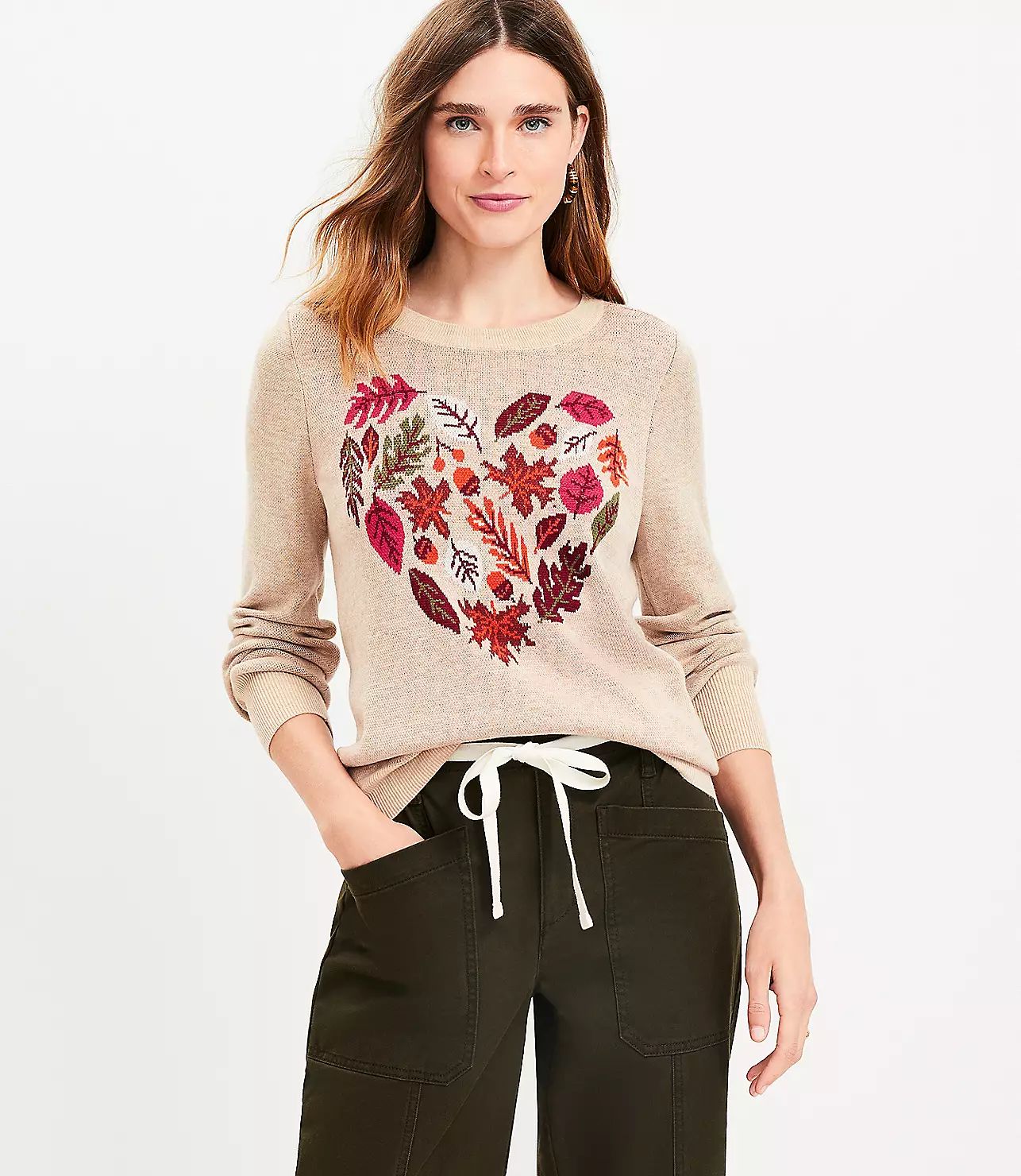 Leafed Heart Sweater | LOFT