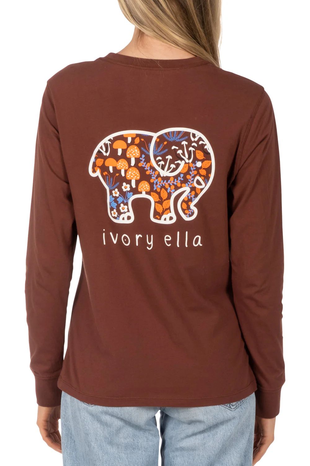 Mushrooms Long Sleeve T-Shirt | Ivory Ella